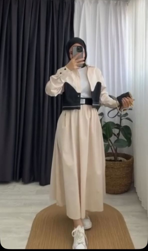 دامن کتان بلند ترک